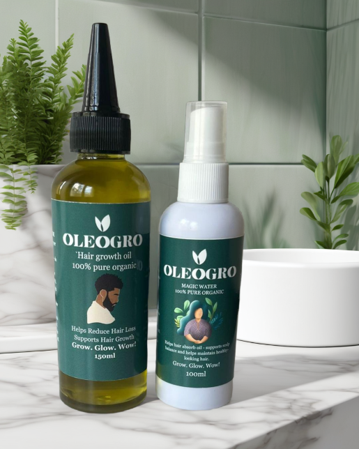 Double Magic| Men Hair Growth oil and  Magic Water| 100% pure organic