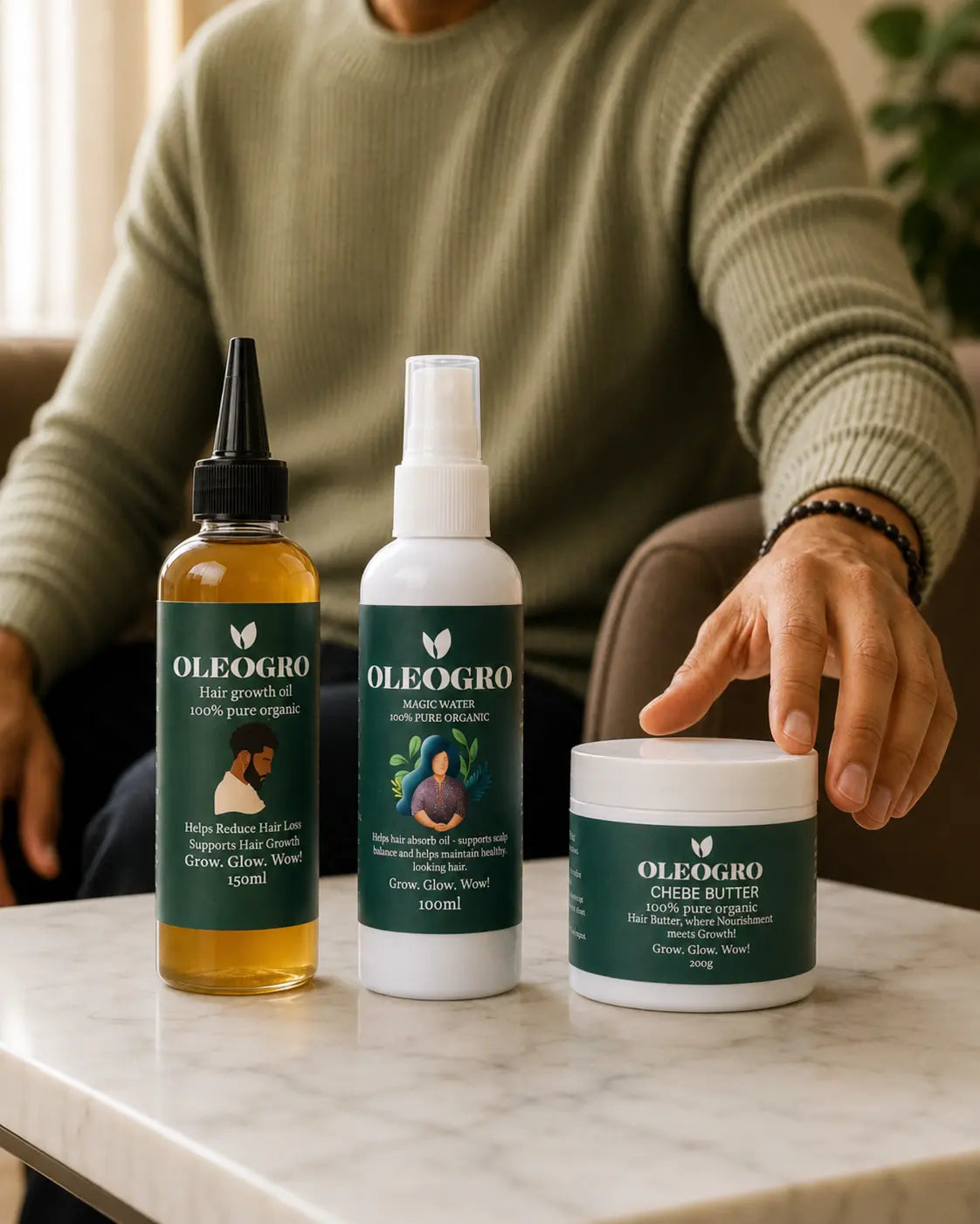 Men Hair Growth Set | 100% pure organic